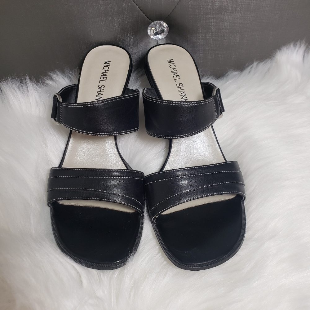 Michael shannon leather low heels